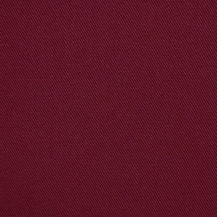 Burgundy Poly Cotton Twill Fabric