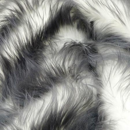 Gray Faux Fur Candy Shaggy Fabric Long Pile,