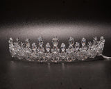1 1/2" Silver Tiara with Clear Gem Stones (TX033)