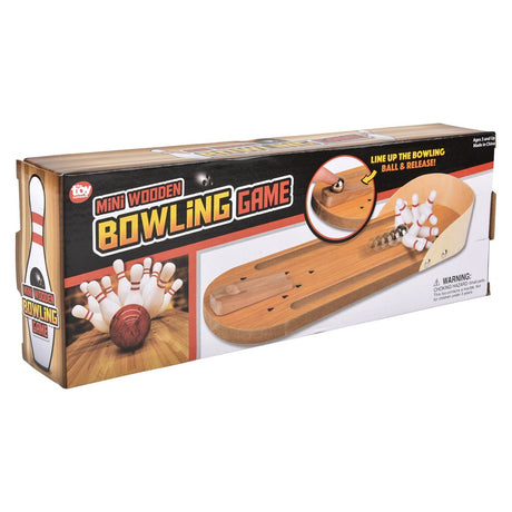 Wooden Bowling Game Desktop Mini Set
