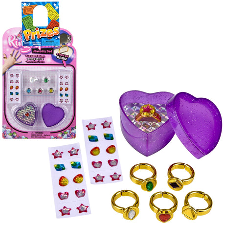 Fashion Ring And Gem Set (12 PC Card Box)