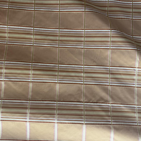 Tyler Silk Fabric - Multi-Colored Stripe Square, 54" Width (1 Yard)