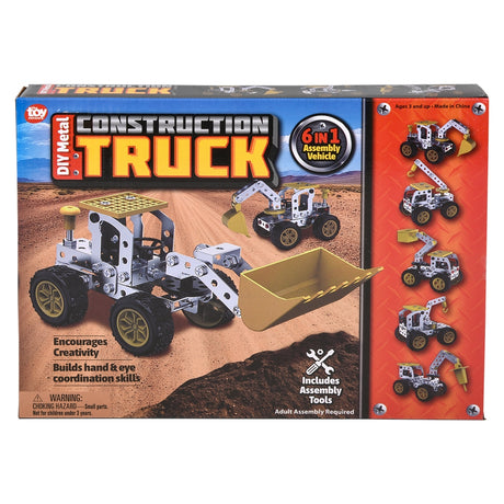 Construction Truck 6-In-1 Metal Assembly Set