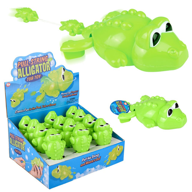 Pull-String Alligator Bath Toy (12 Pc Display)