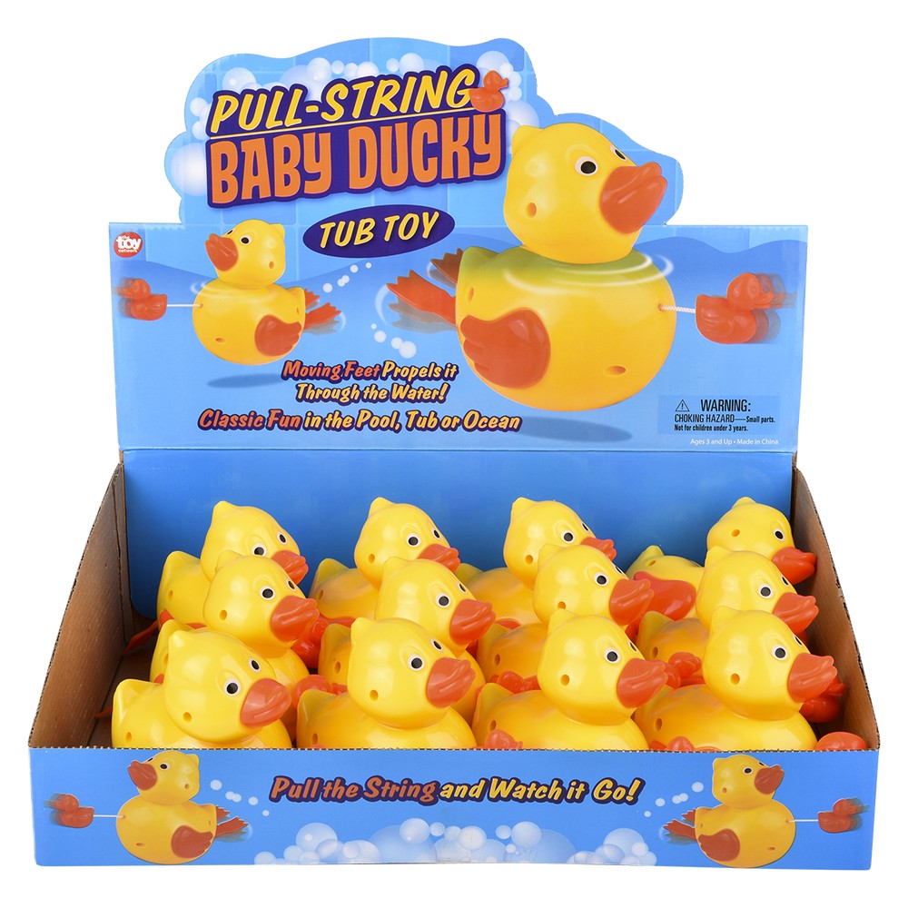 Ducky Bath Toy 6" Pull-String (1 DSP)
