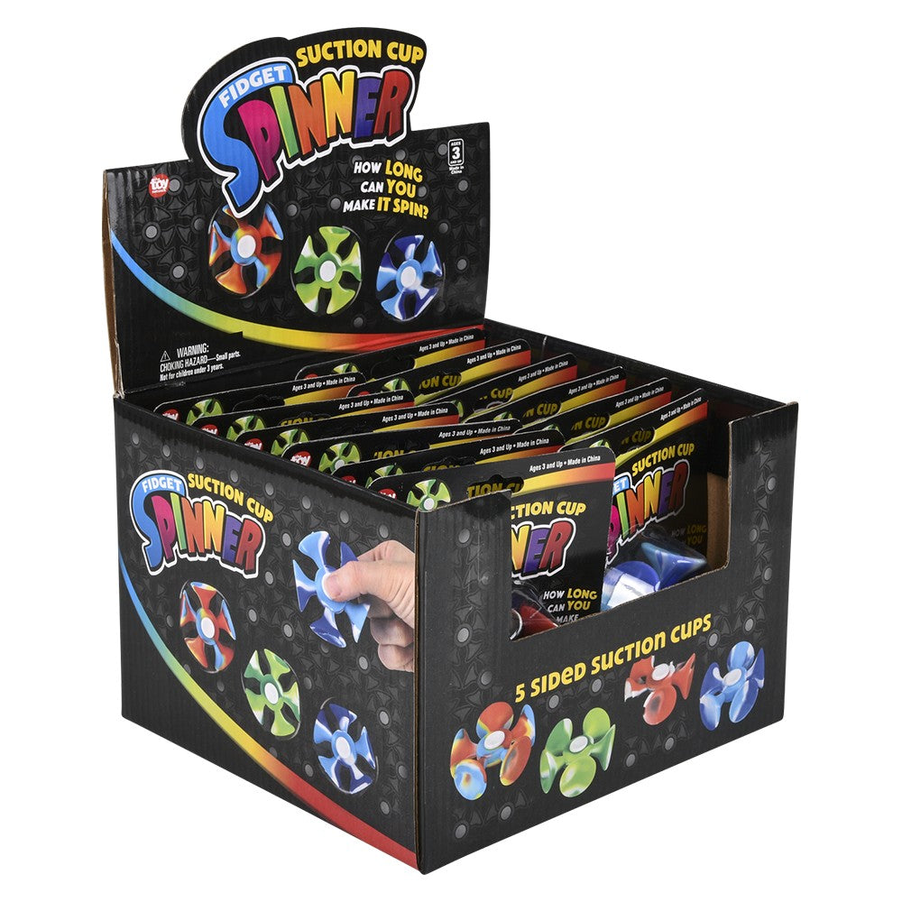 Suction Cup Fidget Spinner 3" (12 Pc Display)