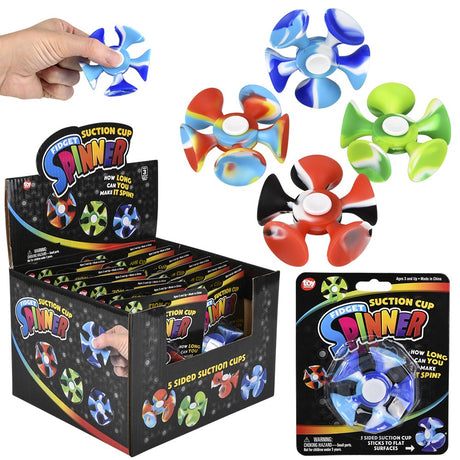 Suction Cup Fidget Spinner 3" (12 Pc Display)