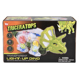 Light-Up Gear Triceratops Toy (1 PC)