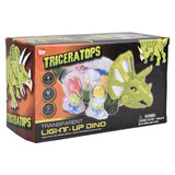 Light-Up Gear Triceratops Toy (1 PC)