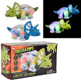 Light-Up Gear Triceratops Toy (1 PC)