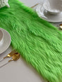 Faux Fur Tablecloth Shaggy Elegant Dining Decor