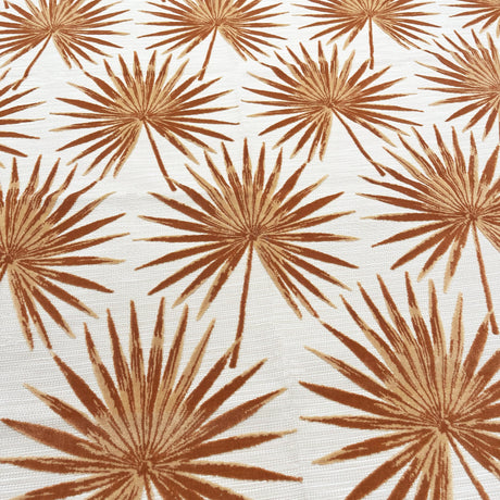 Cut Velvet Upholstery Fabric Tahiti Botanical Palm Leaves