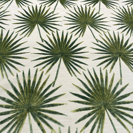 Cut Velvet Upholstery Fabric Tahiti Botanical Palm Leaves