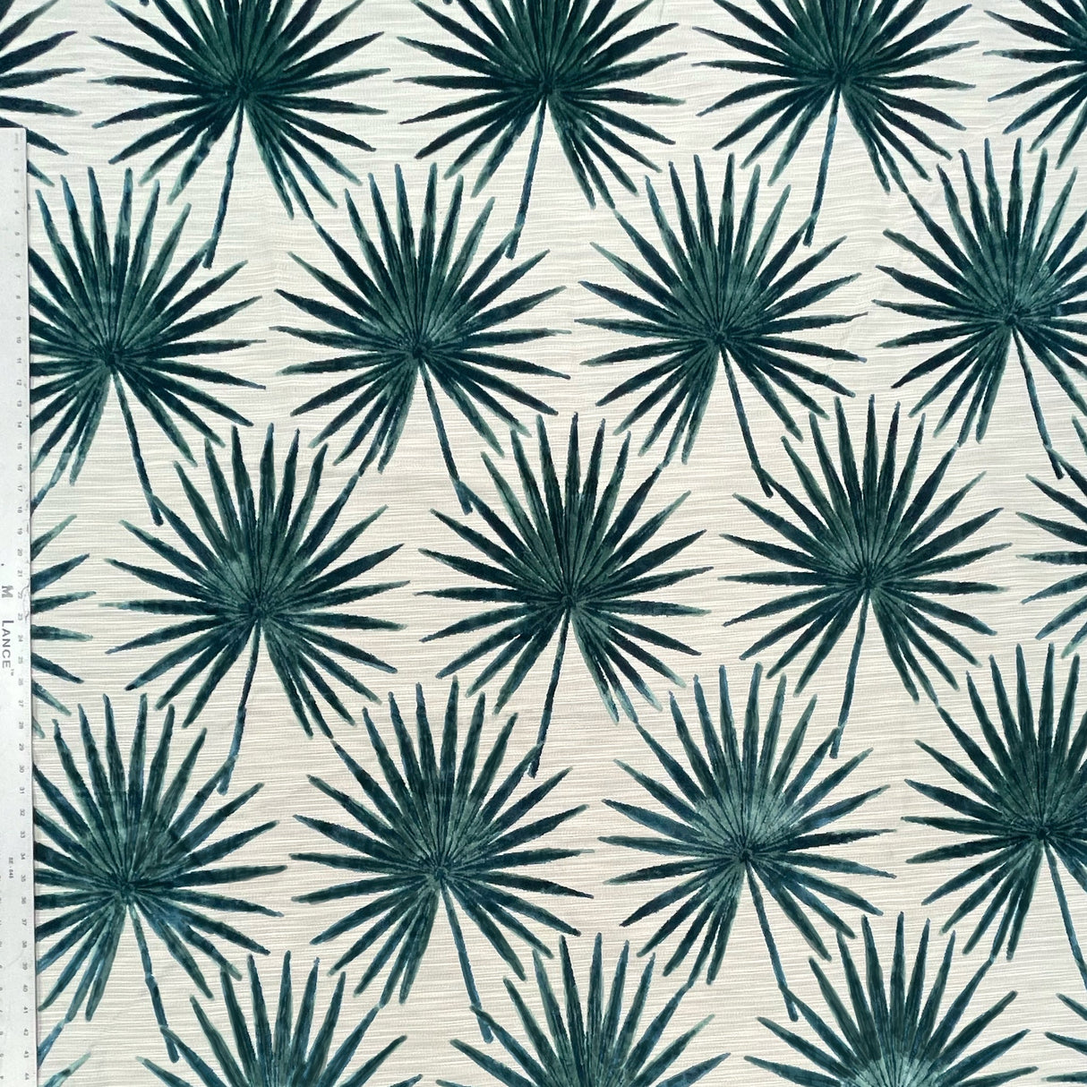 Cut Velvet Upholstery Fabric Tahiti Botanical Palm Leaves
