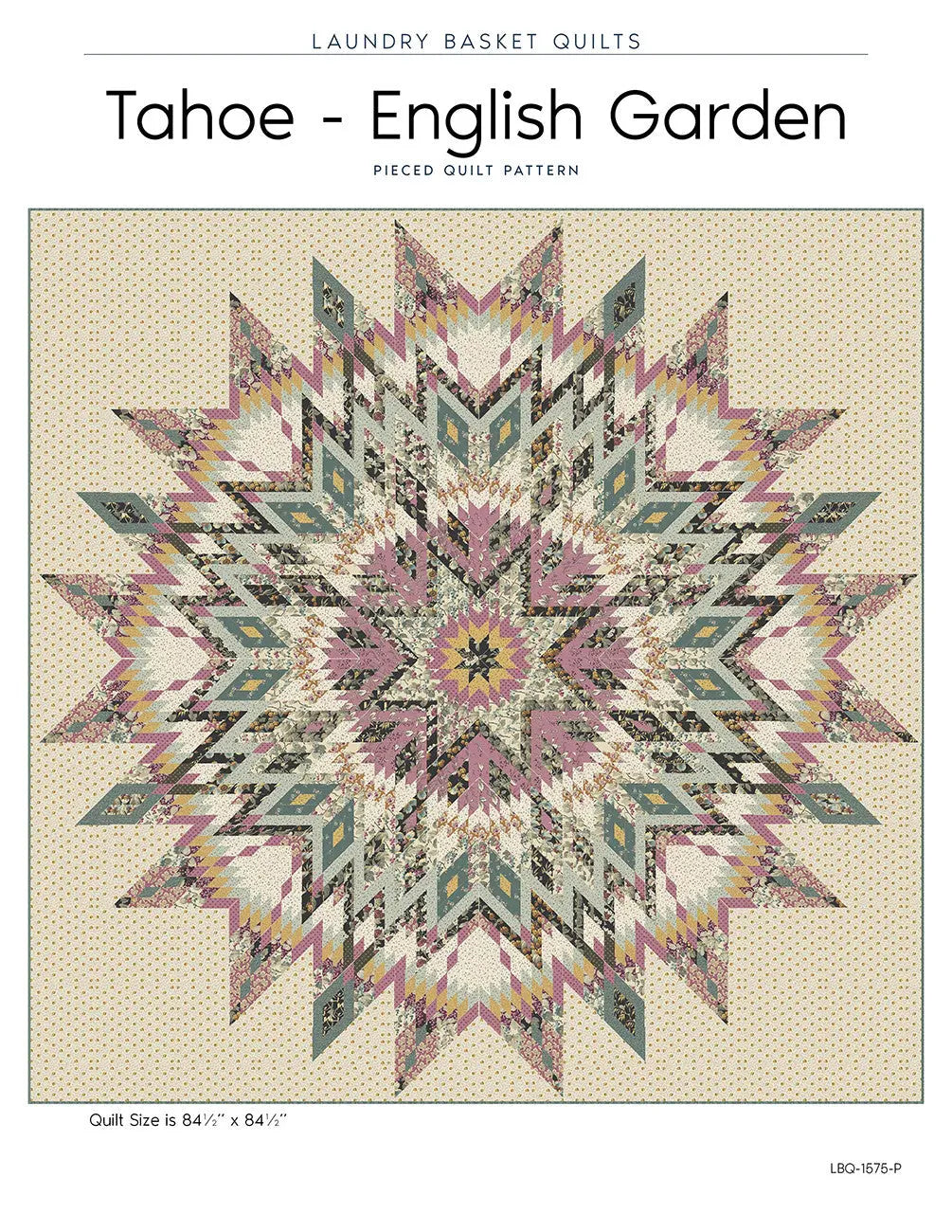 Quilt Pattern English Garden Tahoe 84-1/2in x 84-1/2in