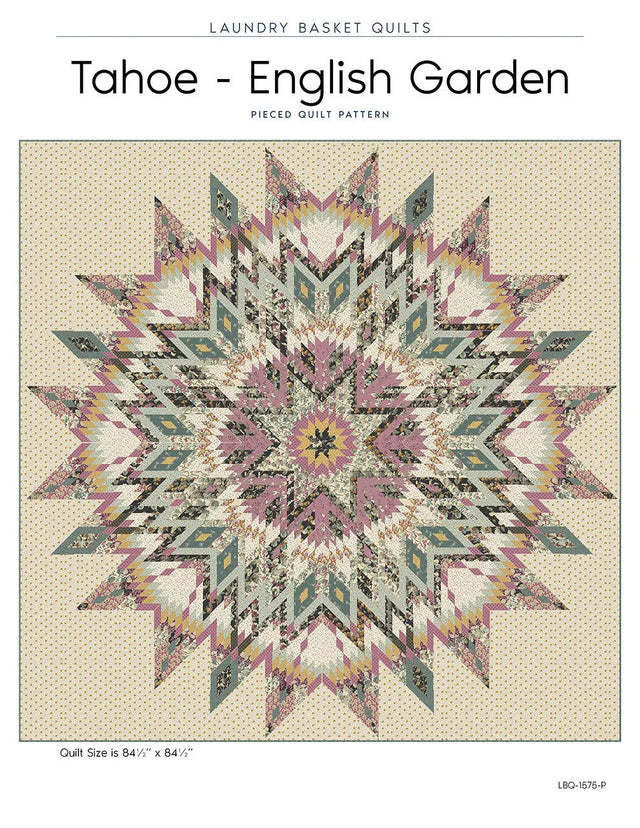 Quilt Pattern English Garden Tahoe 84-1/2in x 84-1/2in