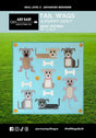 Puppy Quilt Pattern Tail Wags 51in x 51.5in