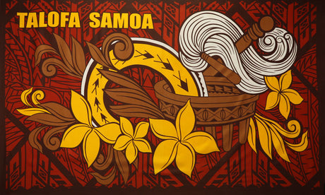 Polyester Sarong Talofa Samoa Kava Bowl