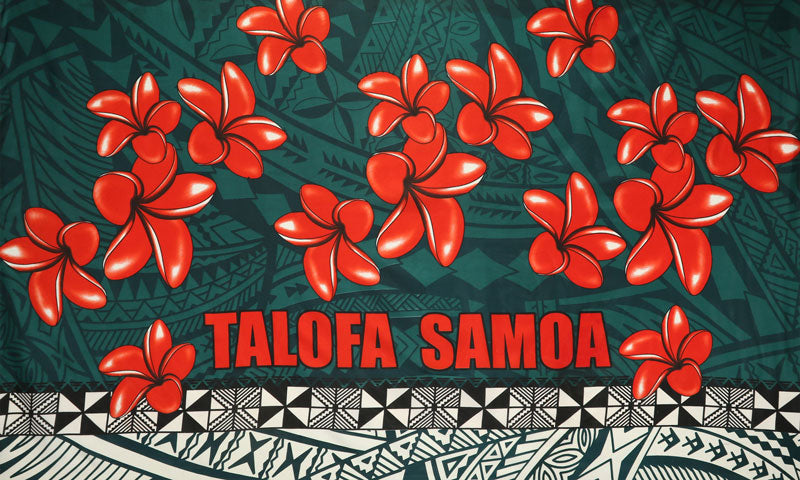 Polyester Sarong Plumeria Tribal Print 72x45