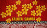 Talofa Samoa Plumeria Sarong 100 Percent Polyester Fabric - Tribal Tattoo Motif With Plumeria Border, 72" L X 45" W (1 Piece)