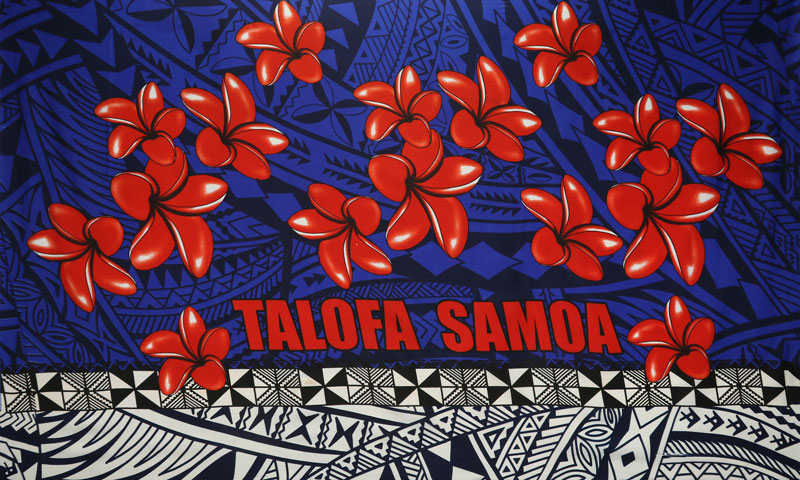Polyester Sarong Plumeria Tribal Print 72x45