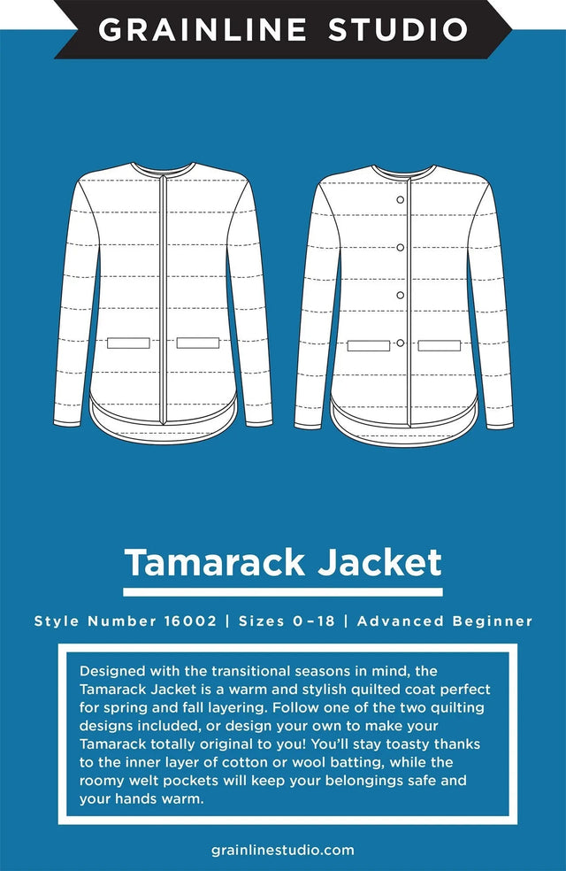 Tamarack Jacket Sewing Pattern Sizes 0-18
