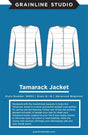 Tamarack Jacket Sewing Pattern Sizes 0-18