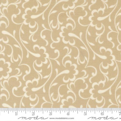 Cotton Fabric Tan Arabesque Wilshire Moonbeam 44/45"