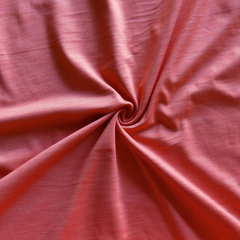 Poly Spandex Jersey Knit Fabric - Tangerine Dry Flex Marl