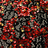 Stretch Lace Sequin Fabric Black