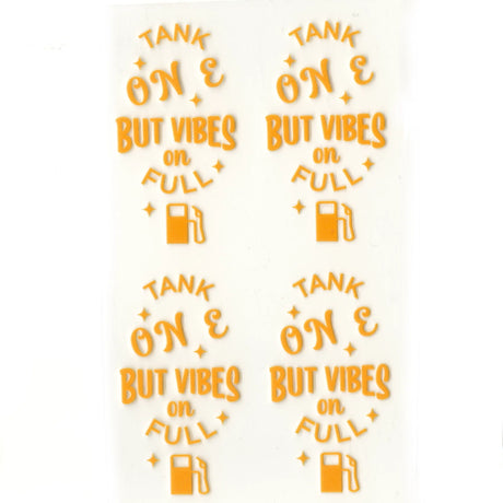 UV DTF ডেকাল - ভাইবস অন ফুল (৪ ডেকাল ২")