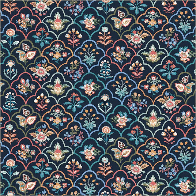Cotton Print Tapestry Botanica Indigo Fabric