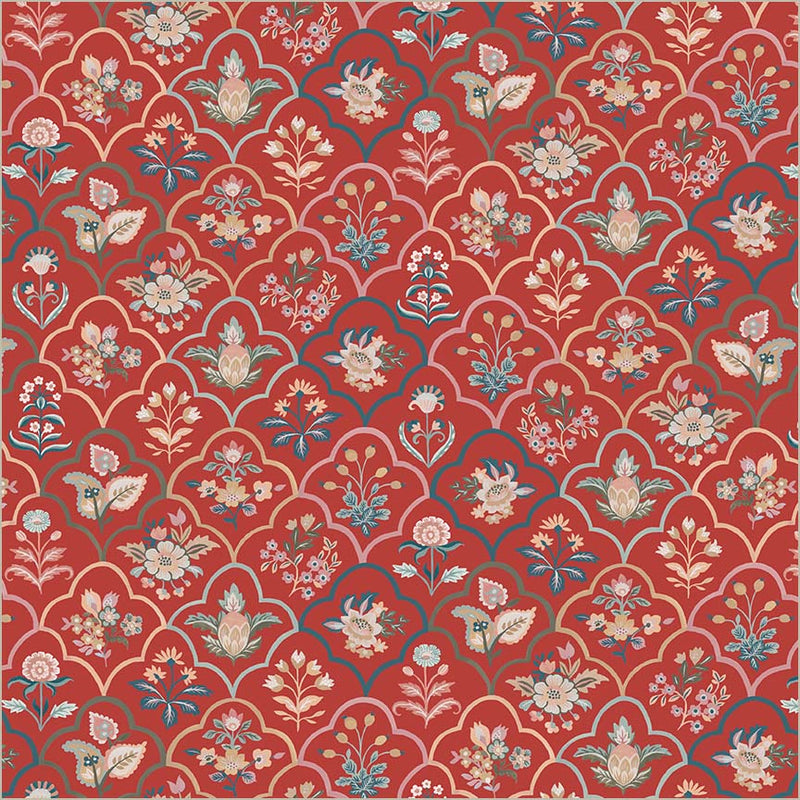 Cotton Print Tapestry Botanica Ruby 43/44" Fabric