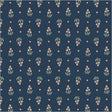 Cotton Print Tapestry Posy Prussian Fabric 43/44"