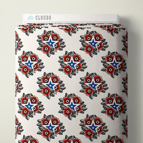 Cotton Print Tattoo Stars Pop Stars Fabric 44/45"