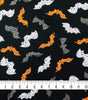 Cotton Knit Tattoo Bat Skull Halloween Fabric