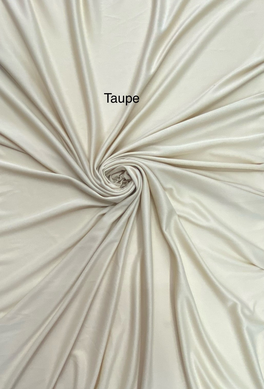 Stretch Lining Polyester Fabric - Taupe, Matte Soft, 60" Width (1 Yard)