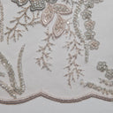 1 yarda de tela de encaje de tul bordada con diseño floral increíble, 52" de ancho
