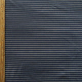 Swim Knit Taupe Micro Mini Stripe on Black Nylon Spandex Ribbed Fabric