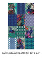 Cotton Panel Teal Multi Affinity 24 x 44