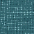 Teal Wiggly Plaid Cotton Fabric 44/45"