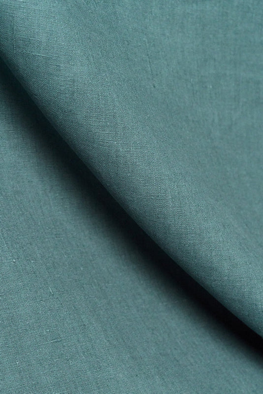 1 Yard Pure Linen Fabric Deepwater Midweight Solid 7 oz 58 Inches Wide