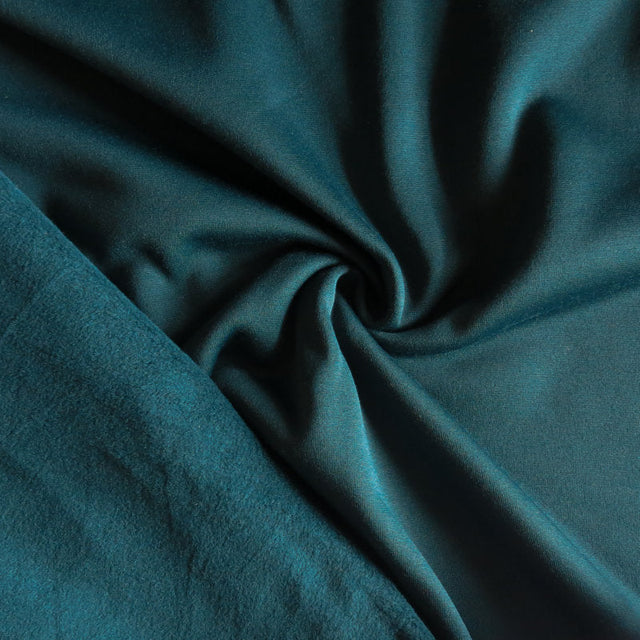 Polartec Micro Velour Fleece Knit Fabric Teal Green