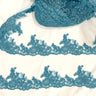 Beaded Corded Lace Trim on Polyester Net Mesh