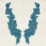Beaded Corded Floral Lace Applique