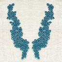 Beaded Corded Floral Lace Applique
