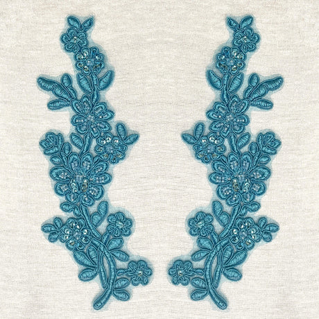 Beaded Floral Lace Applique