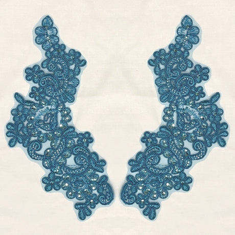 Beaded Floral Lace Applique