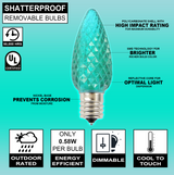 C9 Wonderful LED SMD Bulb (25 bulbs/bag) - Faceted, Teal