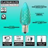C9 Platinum Elite LED SMD Bulb (25 bulbs/bag) - Faceted, Teal